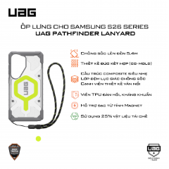 Ốp lưng Samsung S26 Ultra (kèm dây đeo)  - UAG Pathfinder Clear Magnet-  Active Neon - 2145261BV01