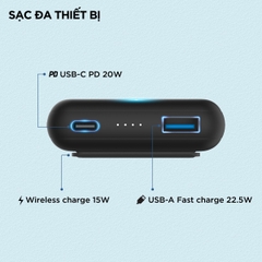 Sạc dự phòng không dây từ tính Energizer 10,000mAh /385V Li-Polymer - QM10002PQBK
