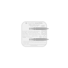 Sạc mophie Essentials PD 30W USB-C GaN White - 409915634