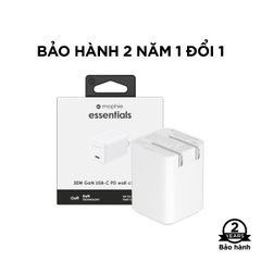 Sạc mophie Essentials PD 30W USB-C GaN White - 409915634