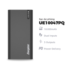 Sạc dự phòng Energizer 10,000mAh /3.7V - UE10047PQ