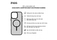 Ốp lưng iPhone 16 - ZAGG ESNTL Hampton Snap
