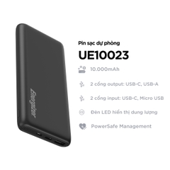 Sạc dự phòng Energizer 10,000mAh /37V Li-Polymer UE10023BK - Hàng chính hãng