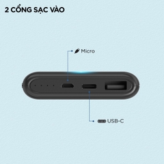 Sạc dự phòng Energizer 10,000mAh /37V Li-Polymer UE10023BK - Hàng chính hãng
