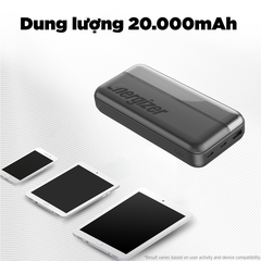 Sạc dự phòng Energizer 20,000mAh sạc 3 thiết bị - UE20050CCBK