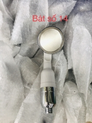 Bát Sen Nhựa, Tay Tròn Nhựa Trắng, Mặt Bo Mạ Crom, Số 14