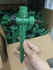 Chân Cắm Béc, Xiên phun nhựa, ren trong 1/2, ren ngoài  3/4