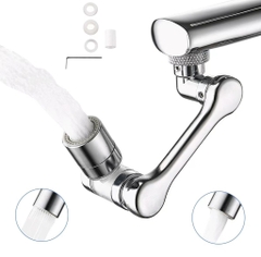 Đầu Nối Vòi Rửa Mặt, Xoay 360 Độ, Nhựa ABS Mạ Crom Bóng