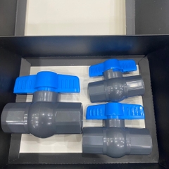 Van Nhựa PVC, Van Ren Trong, Tay Xanh, Không Vỏ Hộp, Tay Vặn Nhẹ