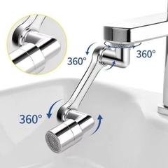 Đầu Nối Vòi Rửa Mặt, Xoay 360 Độ, Nhựa ABS Mạ Crom Bóng