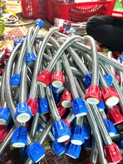 Dây Cấp 60p Chậu Rửa Mặt Ốc Đồng Bọc Nhựa, Dây Lưới 304