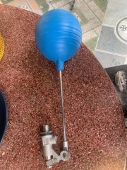 Phao Cơ 27 Inox 304, Chân Ren 27, Bóng Nhựa Xanh, Thân Ty Chất Liệu Inox Chuẩn 304
