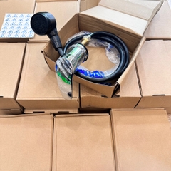 Củ Gật Gù Đồng Mạ Crom Và Bát Sen Lắp Giường Gội Đầu, Dây Bát Nhựa Đen, Kèm 2 Dây Cấp Xanh