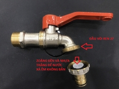 Vòi Nước Đồng 21 Linda, Tay Gạt Thông Minh 2 Chiều, Đầu Vòi Lắp Máy Giặt Và Khớp Nối Nhanh