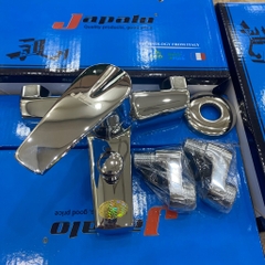 Củ Sen Tắm Nóng Lạnh, Sen Vuông Japalo, Chất Liệu Đồng Mạ Crom, Thân To, Gồm 2 Chân Sen Đồng Và Vỏ Hộp Màu Xanh Japalo, 403