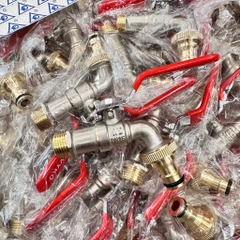 Vòi Nước Đồng 21 VYKO – Tay Gạt, Thân Đồng, Mõm Đồng Loại Dày, Đầu Vòi Lắp Nhanh Cho Dây Máy Giặt Và Khớp Nối Nhanh Cho Dây Mềm Tưới