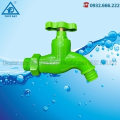 Vòi Nước Nhựa 21/27 Nhựa PPR, Chất Liệu Nhựa Chịu Nhiệt, Ty Đồng, HML
