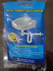 Bộ Xi Phông Nhựa Juton Trắng, Ống Xả Ruột Gà, Xi Phông Lật Lắp Chậu Rửa Mặt, Chống Hôi Khử Mùi