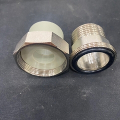 Rắc Co Ren Ngoài 34, Ống PPR 25, Màu Ghi, Chuyên Lắp Trực Tiếp Máy Bơm, Không Cần Lơ Thu 26/20