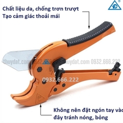 Kéo Cắt Ống Nhiệt PPR 40, Kéo Cắt Ống PPR| PVC|PE Từ Ống 20-40, Kéo Màu Cam, Có Công Tắc Tự Động Mở Miệng Kéo, Lưỡi Inox 304