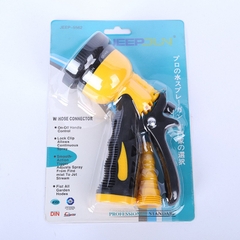 Súng Tưới Chỉnh 8 Tia Vàng, Đuôi Chuột Nhựa Vàng