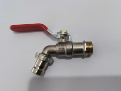 Vòi Đồng Tay Gạt Đỏ HYMAXR, Mõn Ren 2, Size 21