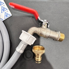 Vòi Nước Đồng 21 VYKO – Tay Gạt, Thân Đồng, Mõm Đồng Loại Dày, Đầu Vòi Lắp Nhanh Cho Dây Máy Giặt Và Khớp Nối Nhanh Cho Dây Mềm Tưới