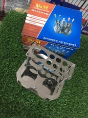 Kệ Đựng Ly, Kem Đánh Răng 6 Lỗ, Inox 304