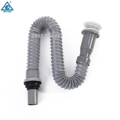 Xi Phông Rửa Mặt Lật Ghi, 1 Cửa Thoát, Đầu Lật Inox 304%, Đuôi Chun Nhựa PVC, Thoát Nước Chậu Rửa Mặt, Lavabo LINDA