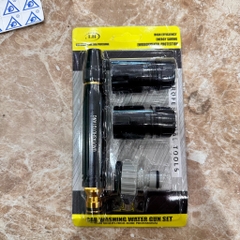 Bộ Súng Tưới Thẳng Vỉ Màu Đen, Đuôi Đồng, Kèm 3 Khẩu Nối Nhanh, Vòi Tưới Chỉnh Tia