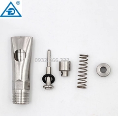 Núm Uống Tiết Kiệm Nước Cho Heo, Núm Dạng Mỏ Vịt, Chất Liệu Inox 201, Trên Thân Ghi SUS 304, Núm VặnInox Dày