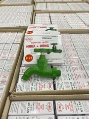 Vòi Nước Nhựa 21/27 Nhựa PPR, Chất Liệu Nhựa Chịu Nhiệt, Ty Đồng, HML