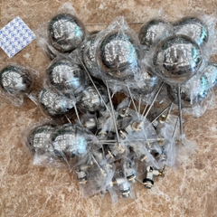 Van Phao Inox 27, Bóng Inox Cắt, Thân Đồng Mạ Inox, Lõi Sứ, Chân Ren 27