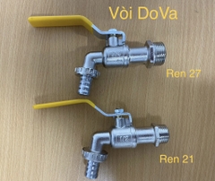 Vòi Nước Dova 27, Thân To, Chất Liệu Atimom, Đầu Vòi Ren 3/4 Lắp Dây Máy Giặt, Size 27