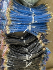 Dây Cấp Nước Nhựa 40p Ốc Công, Chân Nhôm Dài Màu Đen/Xanh Dương