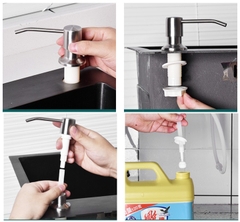 Bộ Vòi Bơm Hút Dầu Rửa Bát, Lắp Gắn Chìm Mặt Chậu Inox Rửa Bát, Tiện Lợi