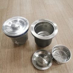 Bộ Xi Phông Cốc, Lắp Chậu Rửa Bát, 2 Hố Ống Thoát To, Thát Nước Nhanh, Chống Hôi
