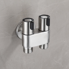 Van Lắp Bồn Cầu, Hai Đường Cấp Nước, Cấp Nước Nhà Xịt Vệ Sịnh, Cấp Nước Vào Két Bệt, Chất Liệu Đồng Mạ Crom, Mạ Titan