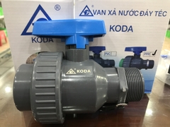Van Nhựa PVC Rắc Co RN 49 Xả Đáy Bồn Nước, Lắp Ống PVC 49/48, Ren Ngoài 1.1/2, KODA (BH2 Năm Đổi Mới)