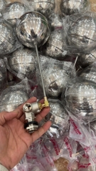Van Phao Inox 27, Bóng Inox Cắt, Thân Đồng Mạ Inox, Lõi Sứ, Chân Ren 27