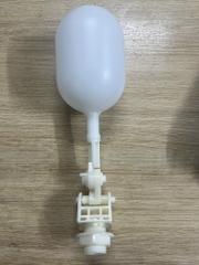 Phao Cơ 21 Nhựa Bóng Dẹp, Van Phao Cơ Chống Tràn Téc Nước, Bóng Trắng Dẹp, BH 1 Năm