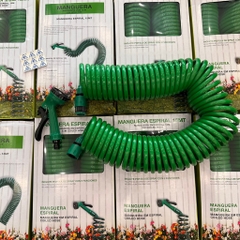 Bộ Súng Tưới 15m Phun Nước Rửa Xe Áp Lực Cao, Dây Tưới Lò Xo, Bộ Vòi Tưới Cây 5 Chức Năng, Không Bị Xoắn, Không Rò Nước