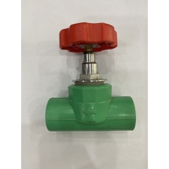 Van Cửa 20 Hàn Nhiệt PPR (mở 100%) Màu Trắng + Màu Xanh