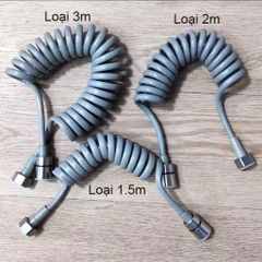 Dây Xịt Nhựa 1,5m, Dây Loxo, Ốc Inox 304, Lắp Dây Xịt Nhà Vệ Sinh