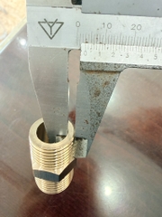 Kép Đồng Hai Đầu Ren Ngoài 21, Chất Liệu Chuẩn Đồng, Dày Đẹp Xịn Ren Chuẩn, 40g