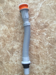 Xi Phông Rửa Mặt Lật Ghi, 1 Cửa Thoát, Đầu Lật Inox 304%, Đuôi Chun Nhựa PVC, Thoát Nước Chậu Rửa Mặt, Lavabo LINDA