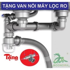 Bộ Xi Phông Cốc, Lắp Chậu Rửa Bát, 2 Hố Ống Thoát To, Thát Nước Nhanh, Chống Hôi