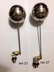 Van Phao Inox 27, Bóng Inox Cắt, Thân Đồng Mạ Inox, Lõi Sứ, Chân Ren 27