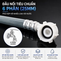 Dây Cấp Nước Máy Giặt Ghi, Dài Đủ 1.5m Nhựa PVC, Màu Ghi, Dây Nhựa Mềm, Chịu Áp Lực Nước, Không Bị Phình, Hai Đầu Ren 27 (3/4), Ren Vừa Tất Cả Hãng Máy Giặt, Chuyên Lắp Máy Giặt Lồng Ngang