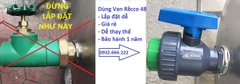 Van Nhựa PPR Rắc Co RN 49 Xả Đáy Bồn Nước, Lắp Ống Nhiệt 50 PPR, Ren Ngoài 49, KODA (BH2 Năm Đổi Mới)